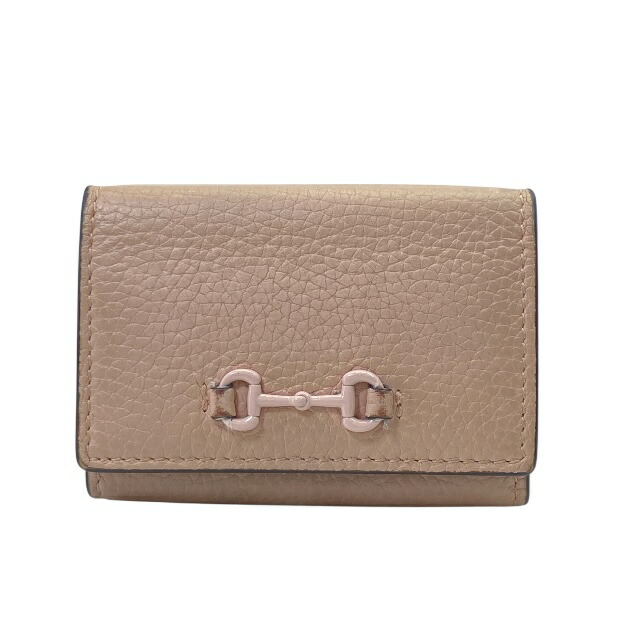 グッチ 745988 ホースビット 3つ折り財布 財布 コンパクトウォレット レザー ピンク ロゴ ピンク GUCCI 正規品 安心品質 レディース メンズ ユニセックス ブランド小物 高級 ミニ財布 コンパクト 使いやすいデザイン