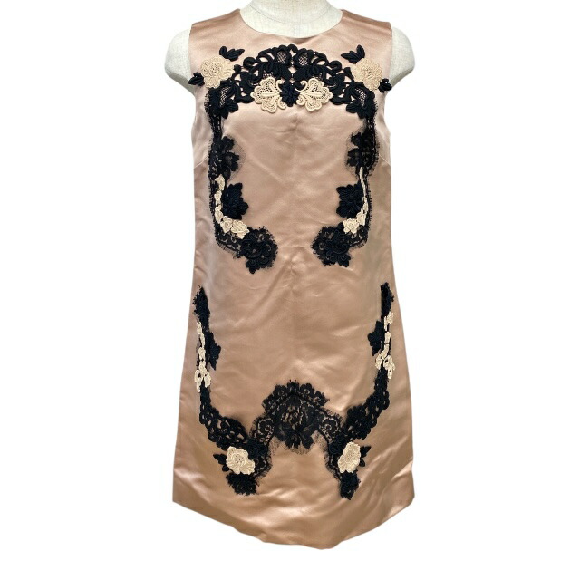 【高級】 DOLCE & GABBANA ワンピース ドレス ノースリーブ DOLCE＆GABBANA ノースリーブボタニカル柄マーメイドワンピース