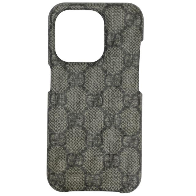 新品 グッチ 760213 アイフォンケース iPhone15 Pro スマホケース GGスプリーム 小物 PVC グレー系 GUCCI メンズ レディース 安心品質 スマホアクセ 高級感 上品デザイン