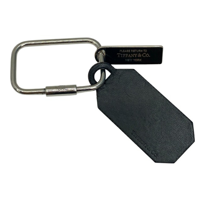 TIFFANY＆Co.　ティファニー　レザーストラップ付キーリング　黒 楽天市場】Tiffany&Co. ティファニーレザーストラップ付き