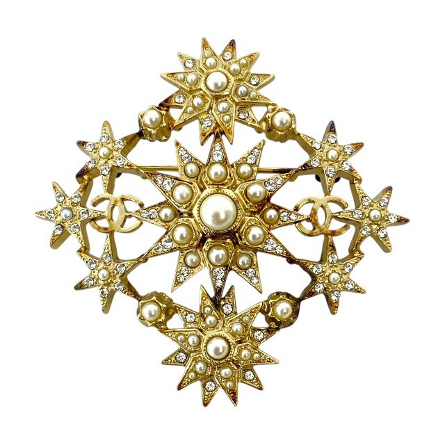 CHANEL シャネル ココマーク フラワーモチーフ ブローチ a_052 CHANEL