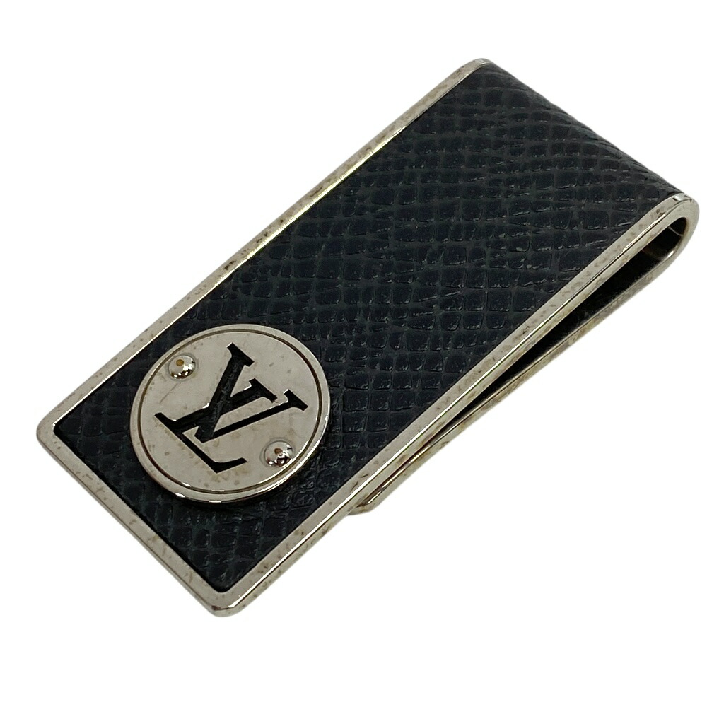 楽天市場】LOUIS VUITTONマグネット式レザーマネークリップブラック