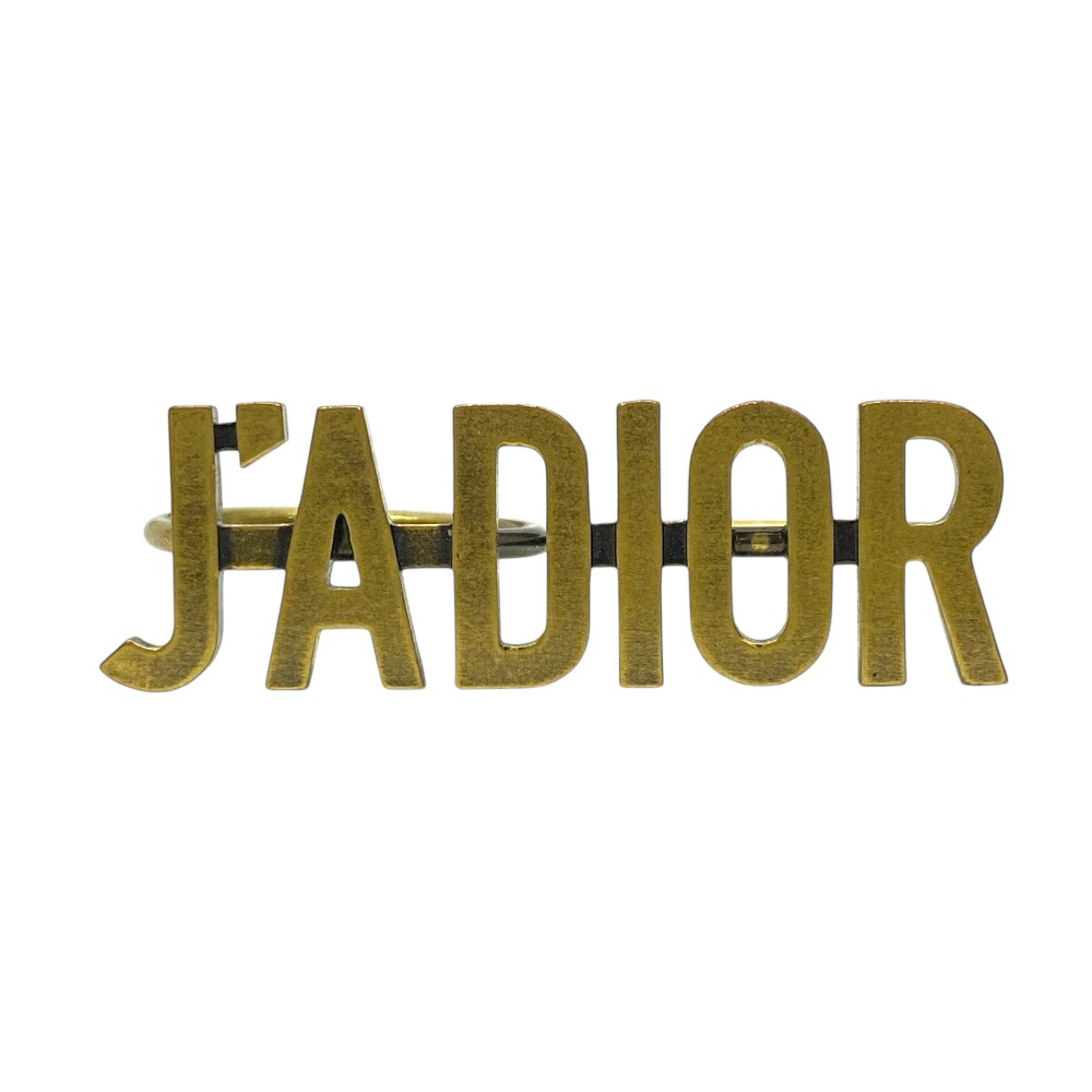 ディオール J'ADIOR リング ツーフィンガー アクセサリー ジュエリー メタル アンティークゴールド Christian Dior [サイズM] 中古 正規品 安心品質 ブランド保証 定番 人気 洗練 上品 トレンド感｜ブランドショップ　ＳＥＮＳＥ