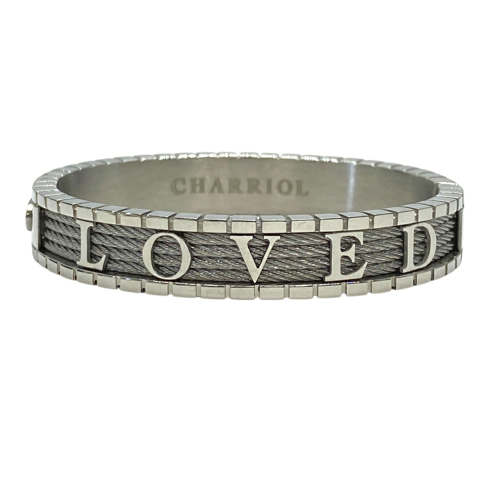 【在庫限り×即納 最大1万円OFF】美品 シャリオール Forever Loved Bangle ブレスレット バングル アクセサリー ジュエリー ステンレス シルバー CHARRIOL [Sサイズ] 上質 洗練 定番デザイン 腕元映え フォーマル対応