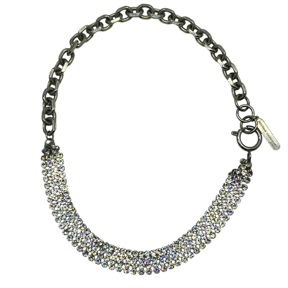 ジュスティーヌクランケ チョーカー チェーン ネックレス アクセサリー ジュエリー シルバー ビジュー JUSTINE CLENQUET 個性 モード 洗練 アクセント