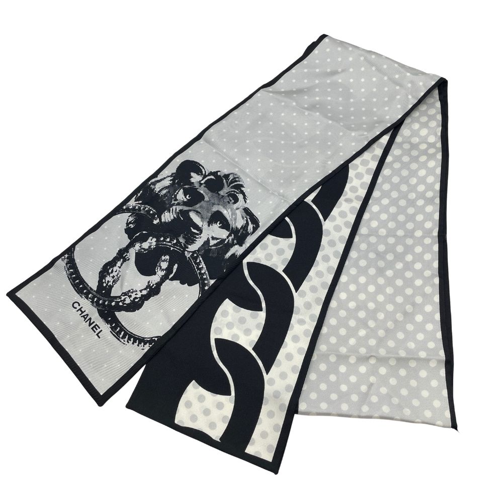 楽天市場】シャネル CHANEL プリーツ ストール スカーフ ドット 水玉