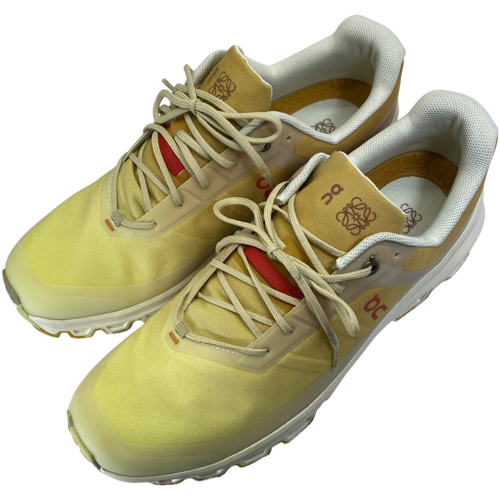 未使用 ロエベ&times;オン クラウドベンチャー ランニングシューズ ローカット スニーカー シューズ アナグラム ロゴ イエロー系 LOEWE&times;ON[サイズ44 (約28cm)] 軽量 快適 パフォーマンス スポーツ カジュアル アクティブ 高機能 トレンド 洗練 存在感｜ブランドショップ　ＳＥＮＳＥ