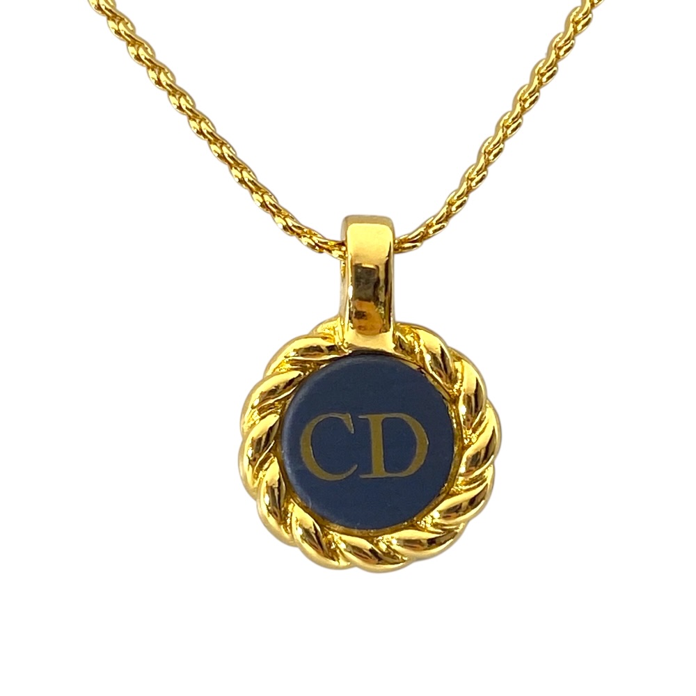 美品 クリスチャンディオール ロゴ ネックレス CD ネックレス GP ゴールド レディース Christian Dior エレガント 上品 高級感 フォーマル対応 華やか 洗練 普段使い