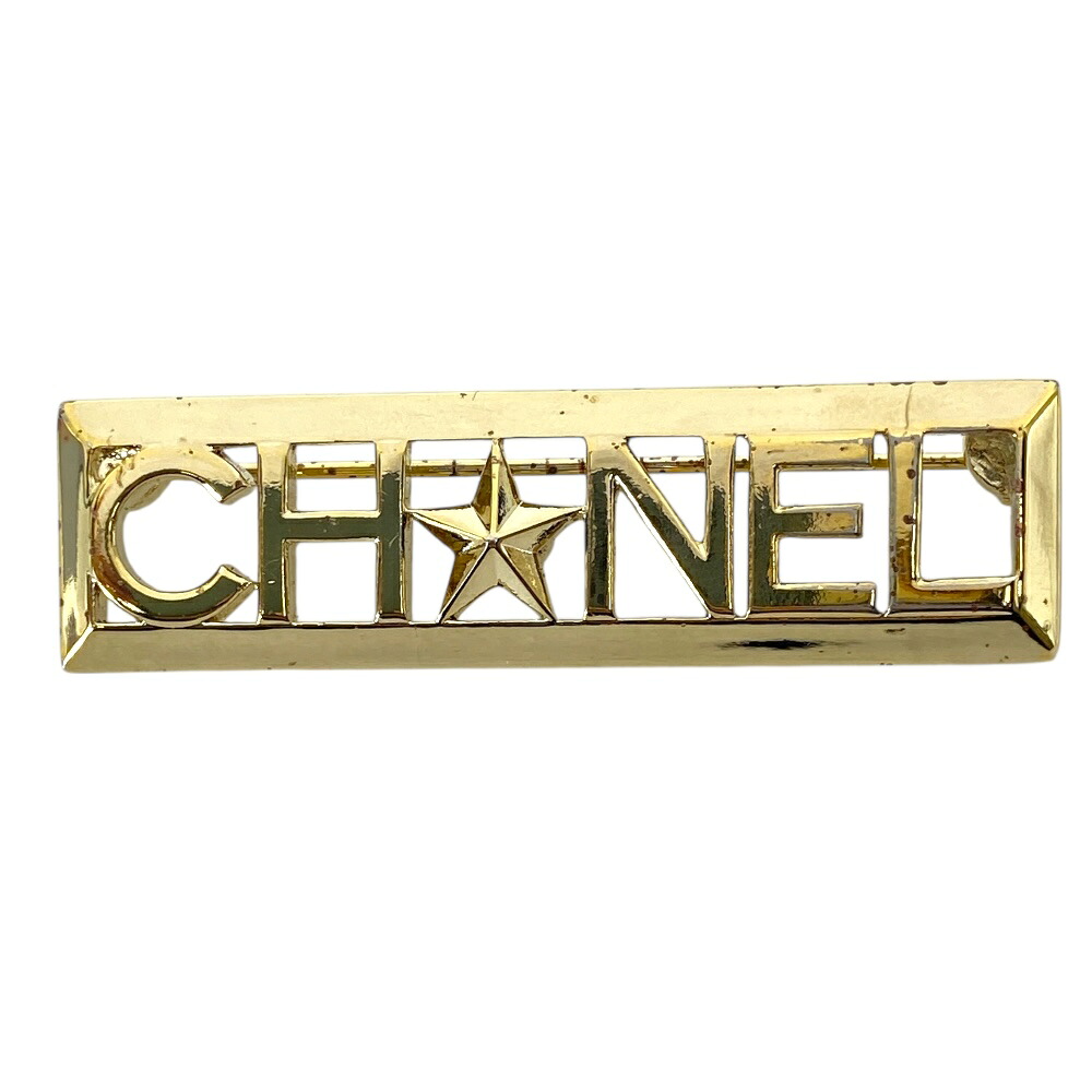 【在庫限り×即納 最大1万円OFF】シャネル ロゴ ブローチ ピンブローチ アクセサリー スター 星 ゴールド A17C CHANEL 上品 洗練 高級感 華やか 存在感 装飾美