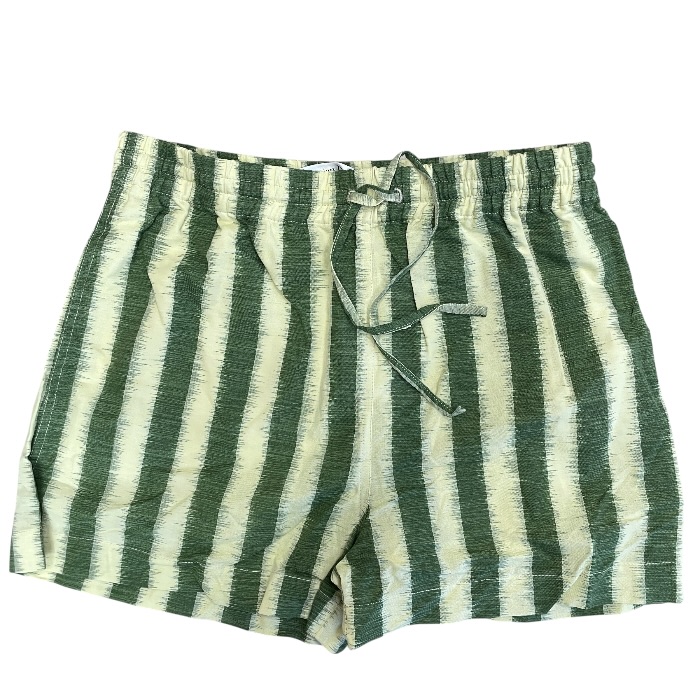 未使用 ディオール ストライプ ショーツ ショートパンツ ボトムス コットン100％ グリーン イエロー Christian Dior[サイズ36] 上品 洗練 快適 軽量 春夏 定番 高級感 スタイリッシュ カジュアル トレンド