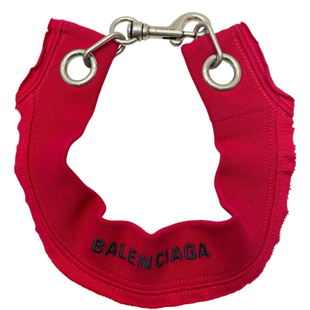 未使用 BALENCIAGA バレンシアガ チョーカー ネックレス アクセサリー レッド ブラック ロゴ コットン 742437 S 洗練 高級感 モード ラグジュアリー スタイリッシュ 上品 人気 個性的|ブランドショップ SENSE