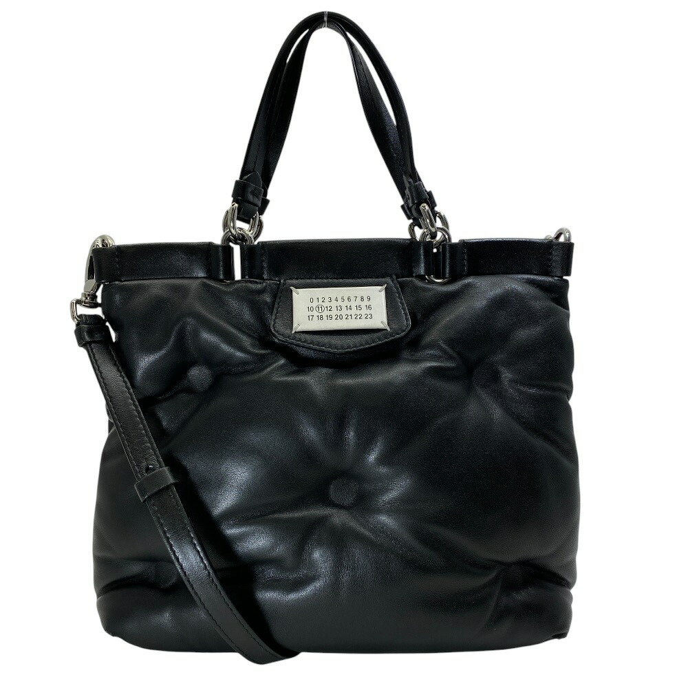 Maison Margiela メゾンマルジェラ glam slam グラムスラム ハンドバッグ ショルダーバッグ 2WAY S56WD0133 レザー ブラック シルバー 上品 高級感 洗練 定番 人気 通勤 通学 お出かけ デイリー|ブランドショップ SENSE