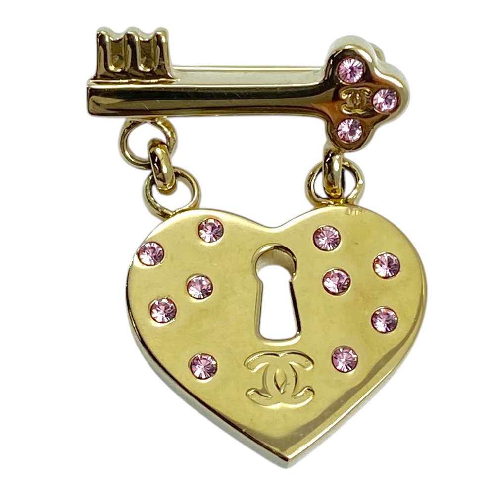 CHANEL シャネル ココマーク ハートロック ブローチ ピンブローチ 02P GP ゴールド 上品 エレガント 定番 人気 おしゃれ 普段使い｜ブランドショップ　ＳＥＮＳＥ