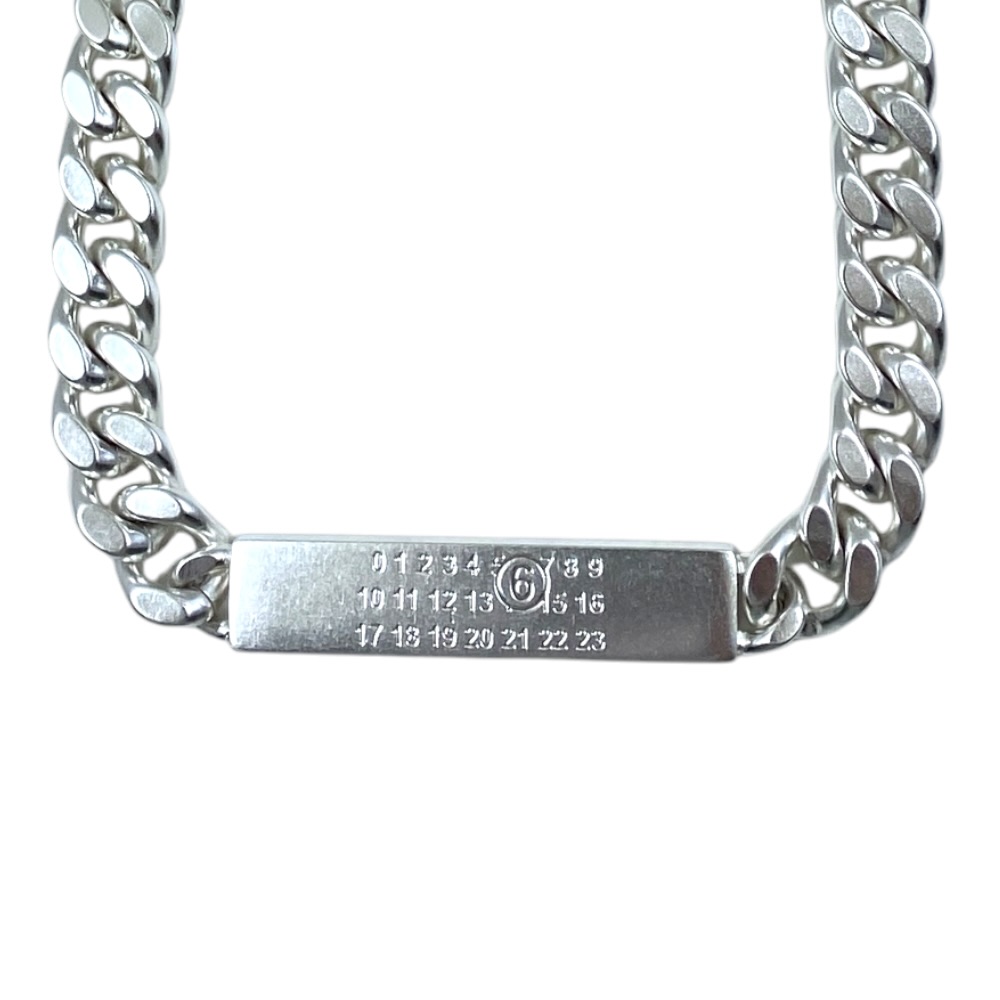 Maison Margiela マルジェラ ナンバリング ロゴ チェーン ネックレス アクセサリー メタル シルバー 上品 洗練 定番 人気 おしゃれ 普段使い｜ブランドショップ　ＳＥＮＳＥ