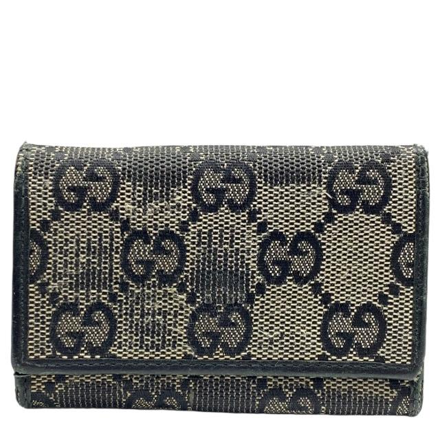 グッチ GUCCI GGキャンバス 6連キーケース ブラック 黒
