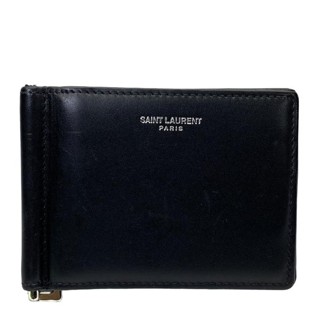 ✨希少✨SAINT LAURENT マネークリップ　クロコ　レザー　ブラック SAINT LAURENT ブラック レザー マネークリップ - メルカリ