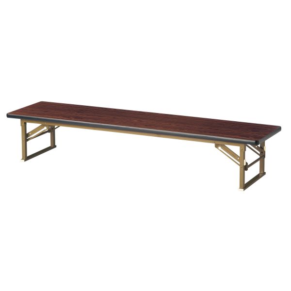 折畳み座卓(平板脚) 共張り 幅1200×奥行450mm 国産品【YKZ-1245H】