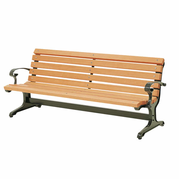 屋外ベンチ CW ウッドベンチ 肘付き 幅1900mm 【国産】【CW-1A】