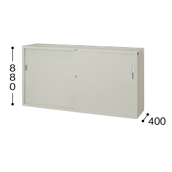 書庫　引違い書庫　スチール戸　4号　幅1760mm【HS63J-AW】
