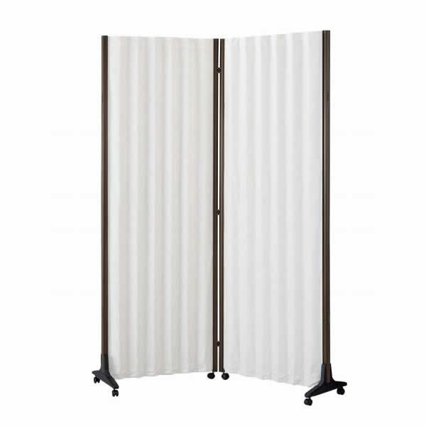 アコーディオンスクリーン（防炎・防汚）　AACシリーズ　幅600&times;高さ1800mm&times;2枚　コーナータイプ　【国産】【AAC-128】｜エコノミーオフィス-オフィス家具