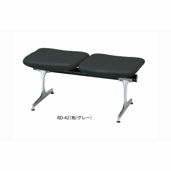 ロビーチェア 2人掛け 合成皮革張り 【国産】【RD-42(合成皮革)】|エコノミーオフィス-オフィス家具