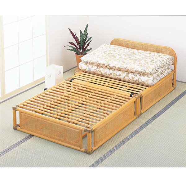 藤のベッド 楽天市場】折り畳みベッド ラタンベッド すのこベッド/ Bed 籐