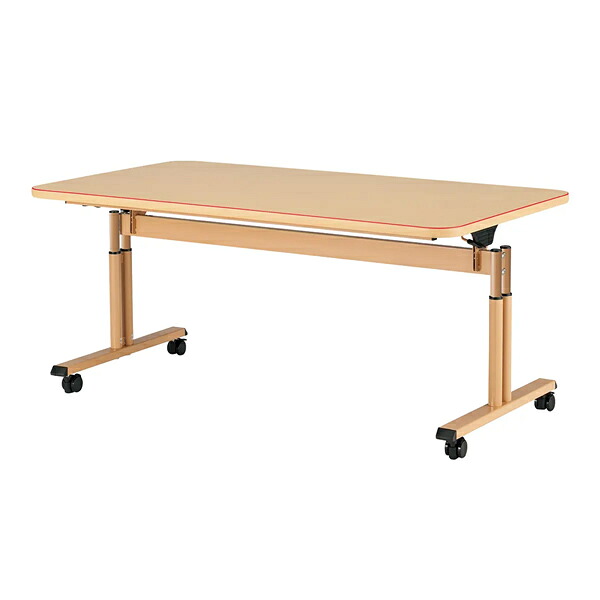 【福祉関連】介護用テーブル　天板昇降　幅1600×奥行750×高さ660mm～800mm【MAT-N1675】