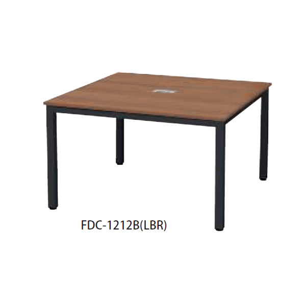 ワークテーブル ブラック脚 棚なし 幅1200&times;奥行1200mm【FDC-1212B】｜エコノミーオフィス-オフィス家具