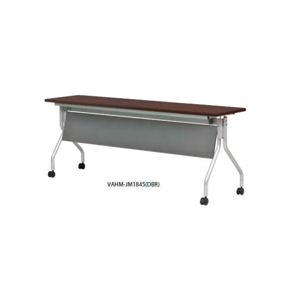 抗ウイルス跳ね上げテーブル(幕板付) 幅1500×奥行450mm 棚付 ソフトエッジ 【国産】【VAHM-JM1545】