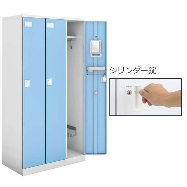 コクヨ　Cfort(シーフォート)　カラー扉タイプ　3人用ロッカー扉W300　シリンダー錠　幅900&times;奥行515&times;高さ1792mm　【NLK-L330】｜エコノミーオフィス-オフィス家具