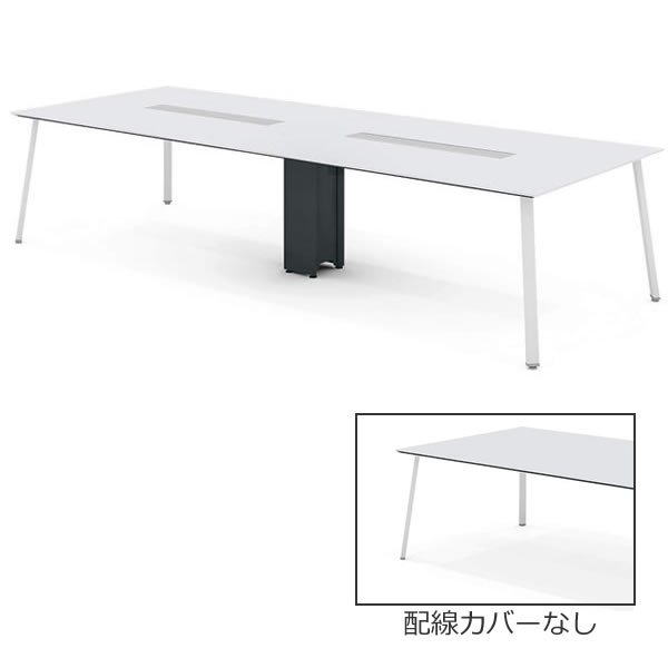 コクヨ　SAIBI-TX(サイビティーエックス)　会議用テーブル　スクエアタイプ　配線なし　天板（ブラック・ホワイトブラウン）　幅3200×奥行1200mm【DTX-K3212M-※※2】