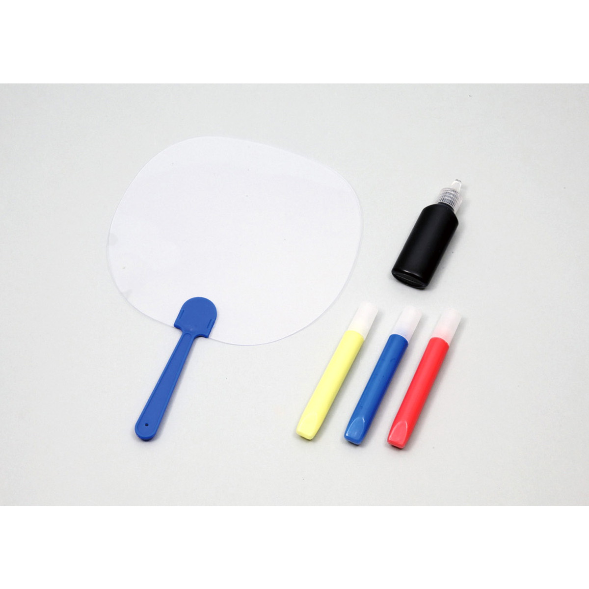 TDCうちわ(専用出品) アーテック 応援カラーうちわ黒 18328 1セット(6個)（直送品