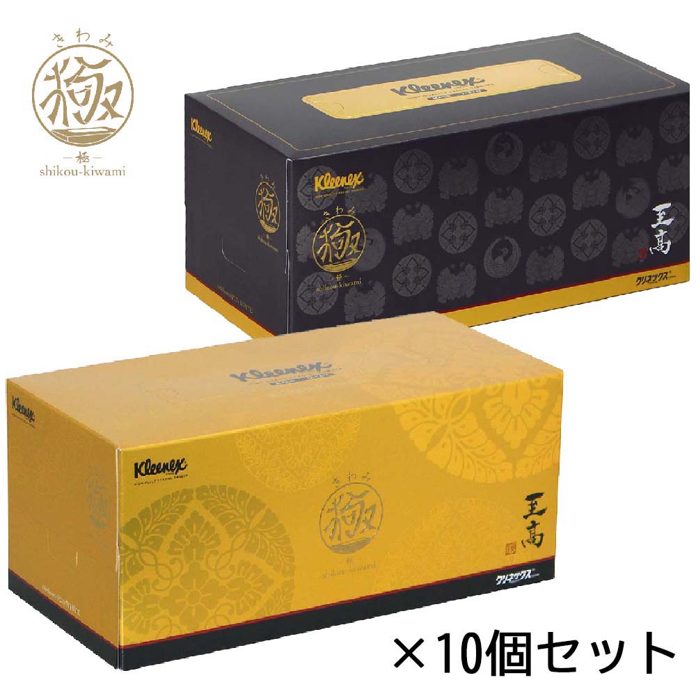 日本製紙クレシア CRECiA クリネックス ティシュー 至高 極 560枚（140組） 1箱 10個セット 40120 クリネックス ティシュー ティッシュ ふっくら 滑らか｜イーコンビ店