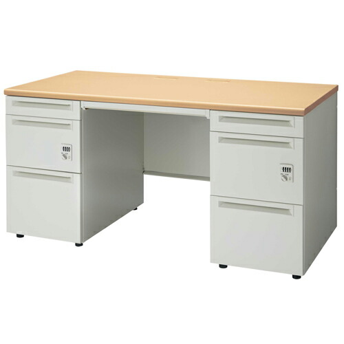 プラス 両袖机ダイヤル錠 UJ-147D-33D WM/W4 W1400 706502