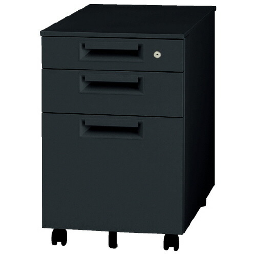 付け加える 収納家具3段 JS-046SC-B3 TBK 黒いこと 768396 インテリア・寝具・収納-オフィス家具-オフィス収納