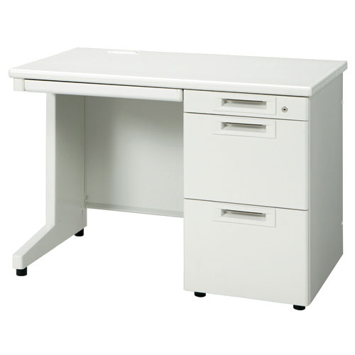 プラス 片袖机 RJ-106A-3 WH ホワイト 引出A 829895｜イーコンビ店