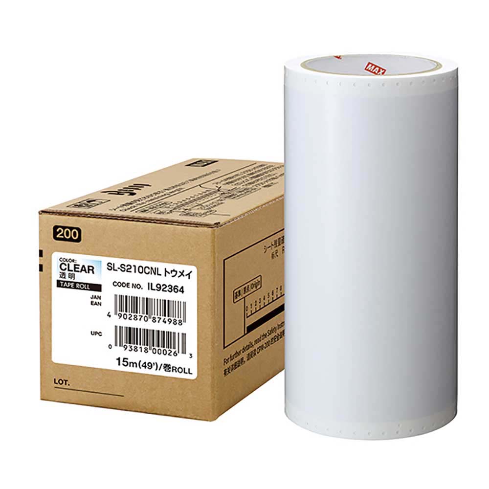 マックス MAX ビーポップ用シート 標準 200タイプ S210CNL 透明 IL92364 Bepop ラベル 案内表示 製品ラベル 表示物 消耗品｜イーコンビ店