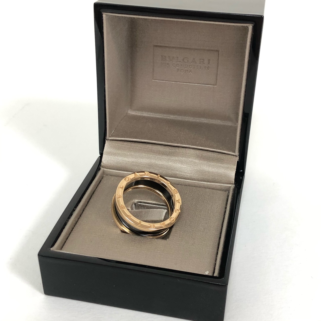 楽天市場】ブルガリ 指輪 K18PGxホワイトセラミック B.zero1 ビー