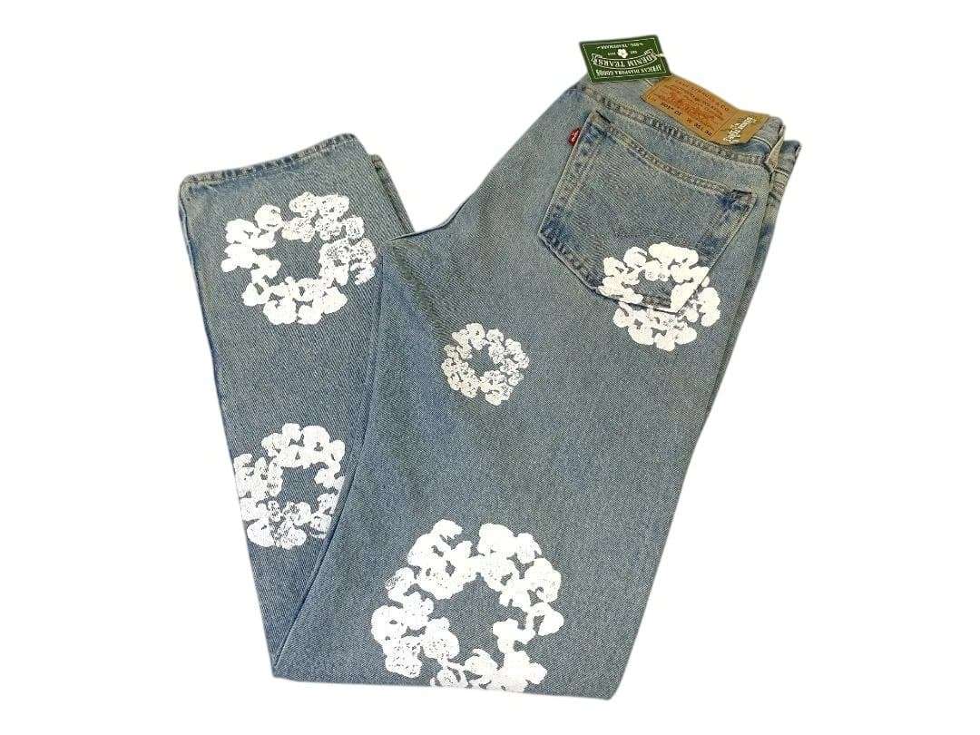 ◇DENIM TEARS デニムティアーズ リーバイス 501 COTTON WREATH JEANS 501 コットンリースジーンズ サイズ：W31｜リサイクルマートエコパーク