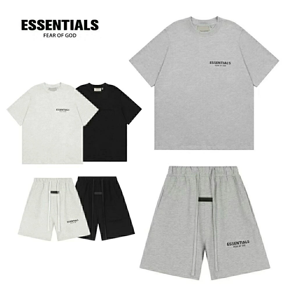 「SALE期間限定セール10%OFFクーポン」ESSENTIALS エッセンシャルズ 2点セットショートパンツTシャツ 柔らかい セットアップ 通気性 快適 3カラー|エコード店