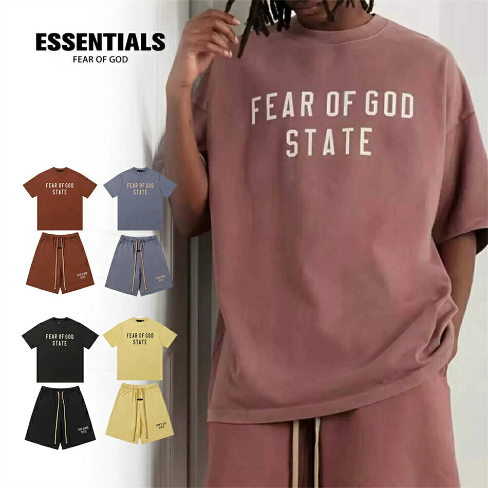 「期間限定セール」ESSENTIALS エッセンシャルズ セットアップショートパンツ Ｔシャツ2点 柔らかい 通気性 通勤 快適 ファッシュ 男女兼用 4カラー選べ｜エコード店