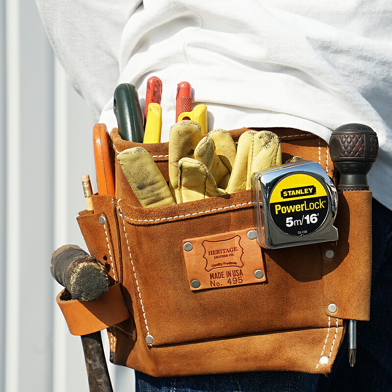 【楽天市場】【腰袋 アメリカ 革 大工 小物入れ ツールポーチ】5PKT NAIL & TOOL POUCH 495 / Heritage