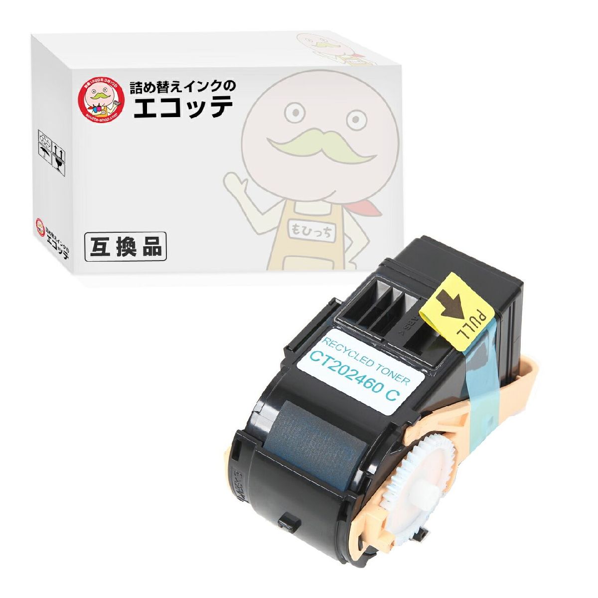 【即納国産再生品 1年保証】 CT202460 FUJIFILM 用 リサイクルトナー シアン 1個 ┃ 富士フイルム 富士ゼロックス FUJI XEROX 対応機種: DocuPrint ドキュプリント C3450dII C3450d ★使用済トナー/ドラム回収無料！純正品も同時回収します★