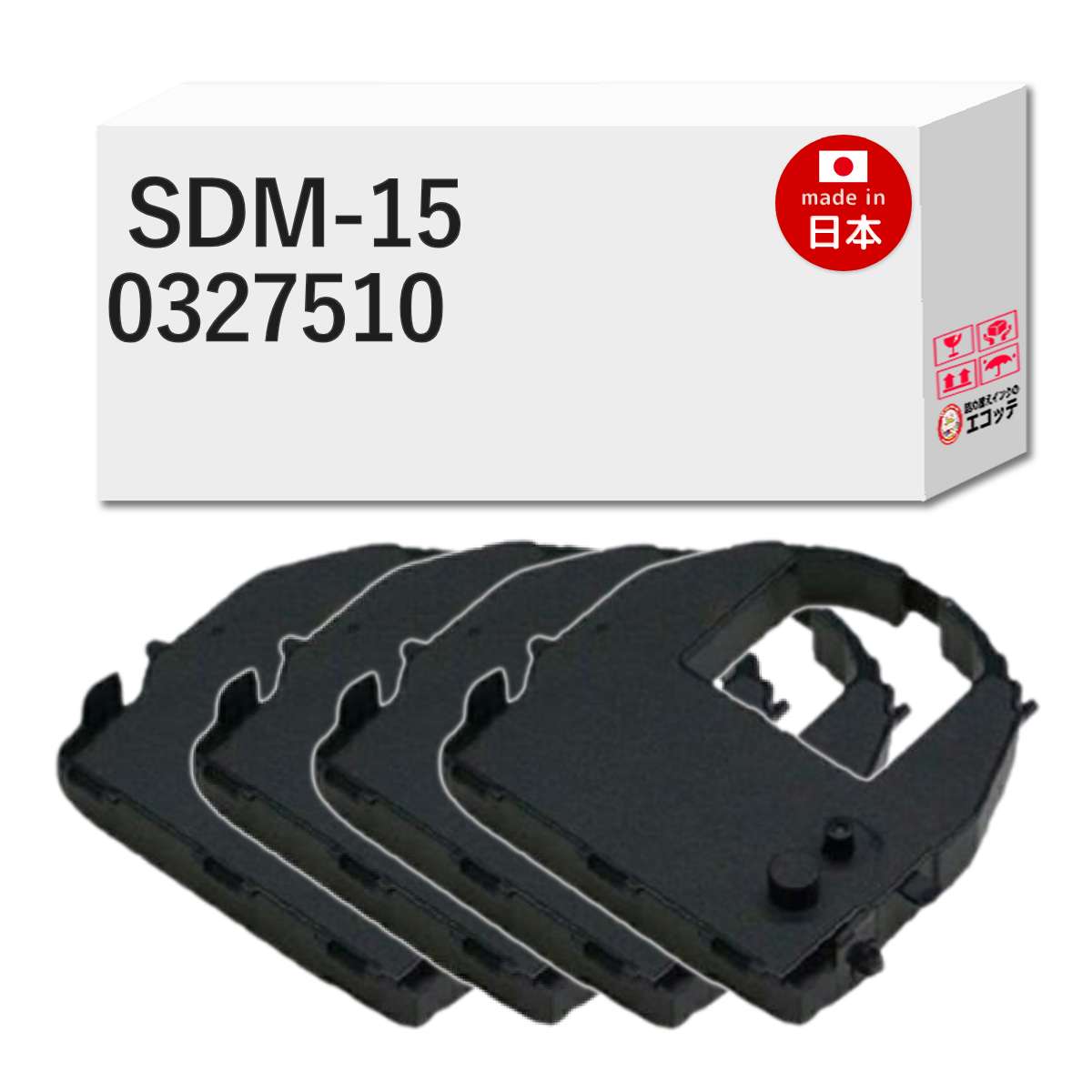 SDM-15 0327510 インクリボンカセット 黒 4個 FUJITSU ( 富士通 )用 ┃ インクリボン インク リボンカセット インクカートリッジ プリンターインク カセットリボン 互換 互換品 交換 プリンタ ドットプリンタ ドットインパクトプリンタ 熱転写プリンタ フィルム 補充イン 6,071円