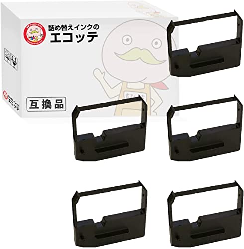 ERC-03B ERC03B ERC-03 ERC03 インクリボンカセット 黒 5個 SANYO ( 三洋電機 )用 ┃ インクリボン インク リボンカセット インクカートリッジ プリンターインク カセットリボン 互換 互換品 交換 プリンタ ドットプリンタ ドットインパクトプリンタ 熱転写