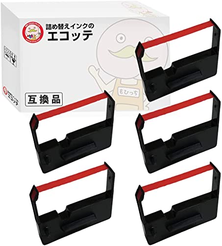 ERC-03R ERC03R ERC-03 ERC03 インクリボンカセット 赤 5個 SANYO ( 三洋電機 )用 ┃ インクリボン インク リボンカセット インクカートリッジ プリンターインク カセットリボン 互換 互換品 交換 プリンタ ドットプリンタ ドットインパクトプリンタ 熱転写