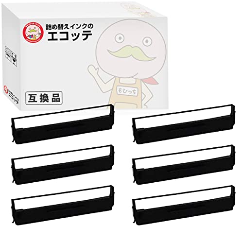 【国産汎用品 1年保証】 ERC-19 / VP-80K対応 EPSON用 (エプソン互換) インクリボンカセット 黒 6個 ┃ エプソン インクリボンカセット ERC-19 インクリボン ポイント消化 VP870PC VP870 VP85K VP850PC VP850 VP80K VP800PC