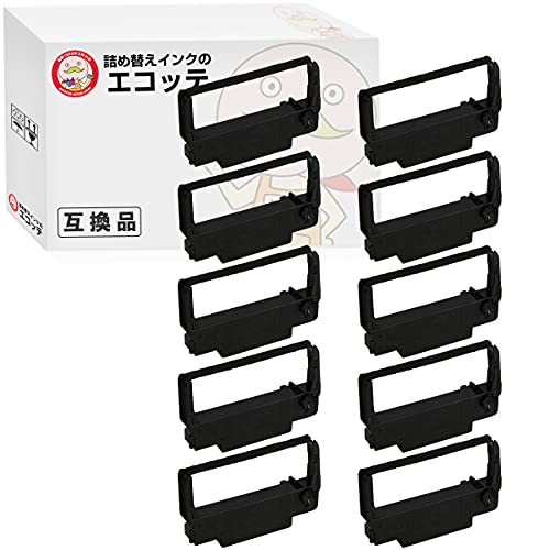 【国産汎用品 1年保証】 ERC-30B / ERC-34B / ERC-38B対応 EPSON用 (エプソン互換) インクリボンカセット 黒 10個 ┃ エプソン インクリボンカセット ERC-30B / ERC-34B / ERC-38B インクリボン ポイント消化 TMU375 TMU370