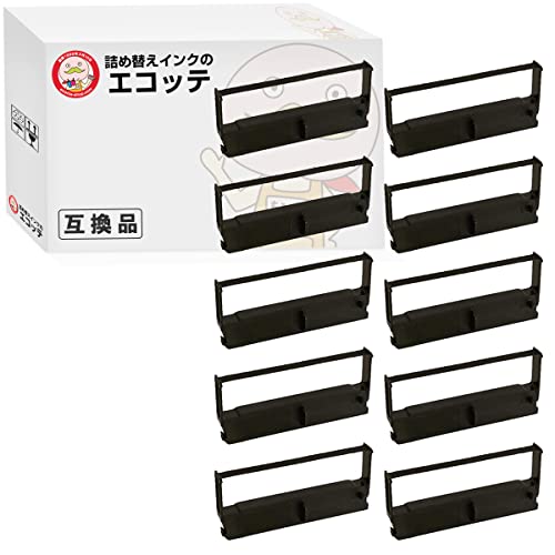 【国産汎用品 1年保証】 ERC-35対応 EPSON用 (エプソン互換) インクリボンカセット 黒 10個 ┃ エプソン インクリボンカセット ERC-35 インクリボン ポイント消化 M875W M875 M-875W M-875