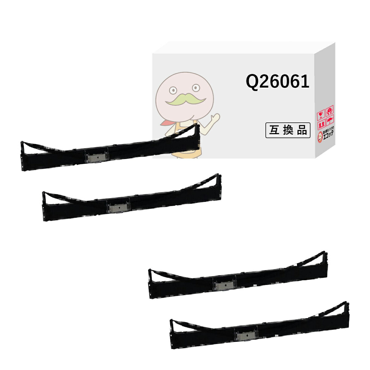 Q26061 インクリボンカセット 黒 4個 RICOH ( リコー )用 ┃ リコー インクリボンカセット 5573-K02 インクリボン ポイント消化 5573-W02 5573W02 5573-L02 5573L02 5573-K02 5573K02